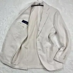 美品 LARDINI テーラードジャケット アンコン リネン コットン44