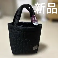 タイムセール☆KALDI ブラック トートバッグ キルティング