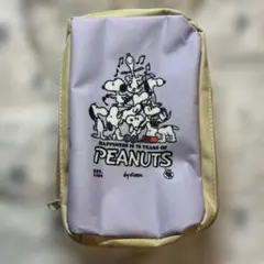 新品未使用　スヌーピー 側面ポケット付き立体　ポーチ PEANUTS 75周年