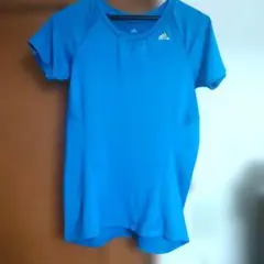 アディダス Tシャツ M ブルー 吸汗速乾のサムネイル