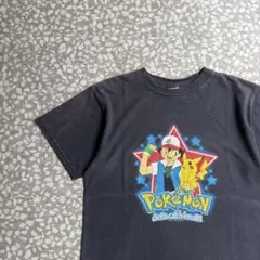 【©️1999年任天堂】オールド初代ポケモンvintageピカチュウアニメT古着
