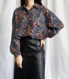 90s ヴィクトリアシークレット 花柄シアーシャツ - メルカリ