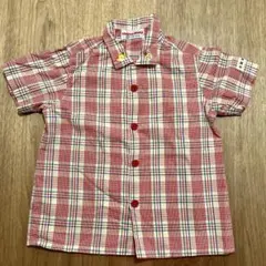 【美品！】CHIECOSAKU シャツ 90 赤　mikihouse 送料込60