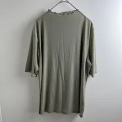 GU シアーT ハイネック 5分袖 カーキ L