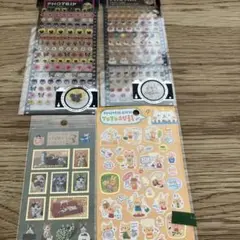 PHOTRIP シール2セット、うさぎ1シート、ポタリングキャットシールセット