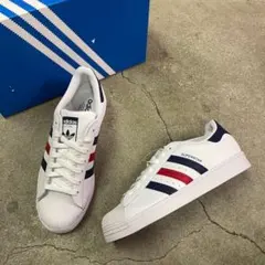 4762◯ 新品 adidas SUPERSTAR JAPAN ホワイト レッド - メルカリ