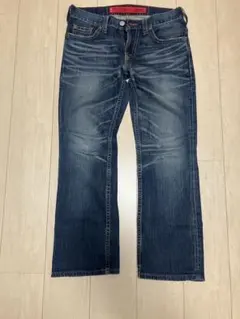 ブーツカットデニム・ダークブルー