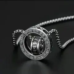 ラスト1点 シルバー 円形 ペンダント ネックレス 新品