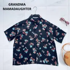 美品✨グランママドーター　花柄オープンカラー半袖シャツ　オーバーサイズのサムネイル