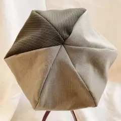 ベレー帽H230 異素材ベレー帽　ハンドメイド　裏地コットン