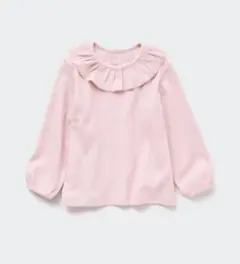 UNIQLO リブクルーネックT（長袖） フリル