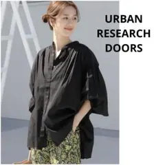 URBAN RESEARCH DOORS コットンボイルギャザーブラウス