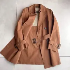 マッキントッシュ　トレンチコート　ロング丈　特殊加工　イギリス製　ベルト付　34