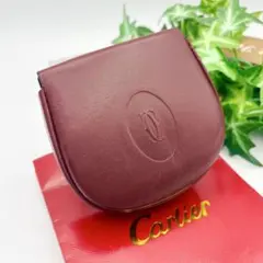 ✨極美品✨Cartier マストライン がま口 ボルドー コインケース レザー