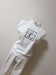 ゴルフウエアー メッシュホワイトTシャツのサムネイル