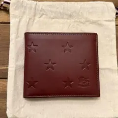 【極美品】イルビゾンテ 星型 エンボス加工 二つ折り財布 レッド スター 極美品】イルビゾンテ 星型 エンボス加工 二つ折り財布 レッド
