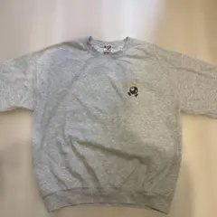 グレー クルーネック スウェット