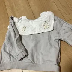 裏毛　ライトグレー　襟付き　トレーナー