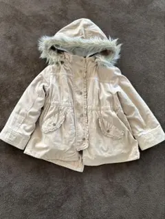 クミキョク　ベージュ ボアインナー取り外し可能コート