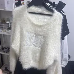 Darich シャギーニットトップス ホワイト