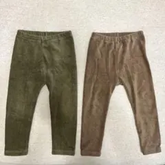 【ユニクロ(ユニクロ)】コーデュロイ レギンス 100cm 2色セット