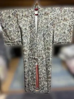 花柄 着物 レトロ　普段着用