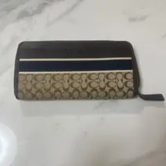 COACH ストライプデザイン 長財布