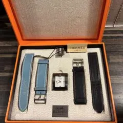 [可動品] HERMES 腕時計 本体 替えベルトセット 人気のブルーベルトのサムネイル