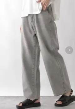 グローバルワーク　GOODデニムバギーパンツ　グレーデニム　L