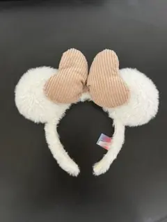 ディズニー カチューシャ 白とベージュ