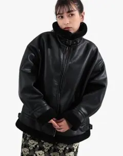 レザー ムートンコート