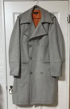 A.P.C. グレー ダブルブレスト チェスターコート