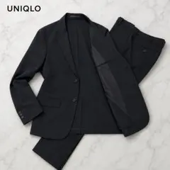 UNIQLO 感動ジャケット パンツ セットアップ 速乾性 ストレッチ M 黒のサムネイル
