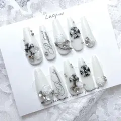 ネイルチップ オーダー サブカル 韓国 マグネット ゴテゴテ フレンチ