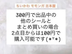 ★ちいかわ モモンガ 古本屋 カニちゃん フレークシール ステッカー①★