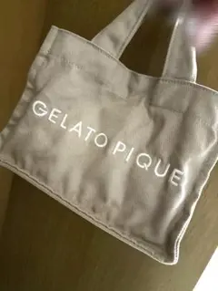 ジェラートピケ キャンバスロゴショルダートートバッ