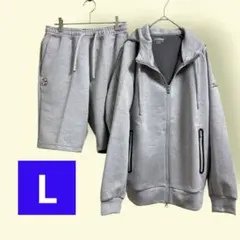 新品タイトリストジャージ上下セットパーカーハーフパンツグレーL