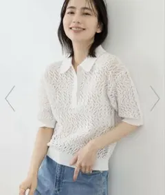レースポロニット　ホワイトのサムネイル