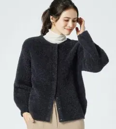 プラステ 2024AW ラメフェザーヤーン2WAYカーディガン