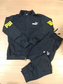 PUMA ジャージ上下セット 黒/黄色　150センチ