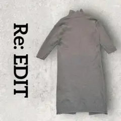 Re: EDIT ニットワンピース ハイネックニット ロングワンピ (М)グレー