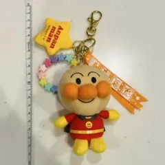 ほぼ未使用　アンパンマン　まるまるチャーム　ぬいぐるみ　キーホルダー　ビーズ