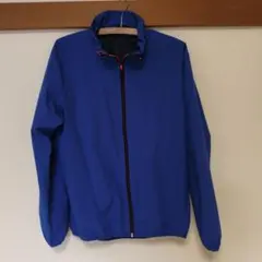 青 フルジップ ナイロンジャケット