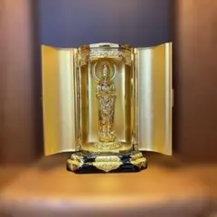 仏像 大日如来 純金メッキ 高岡銅器 厨子入り - メルカリ