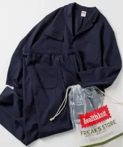 FREAK'S STORE　ヘルスニット 別注 ジャケットセットアップ　ネイビーのサムネイル