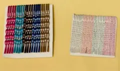 グリッター　彩りカラフル　平成レトロ　金属ヘアピンセット まとめ売り　お得48本