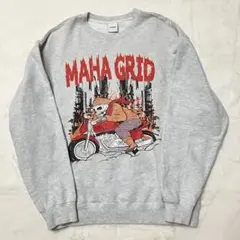 【韓国人気】mahagrid マハグリッド　バイク スカル スウェット Lサイズ