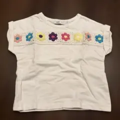 【美品】ZARA KIDS 立体フラワー刺繍 半袖Tシャツ 86cmのサムネイル