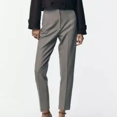 ZARA ハイウエストパンツ グレー XS