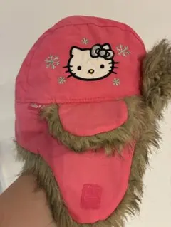 Hello Kitty 冬用 帽子 ピンクのサムネイル